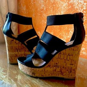 Black Steve Madden wedges